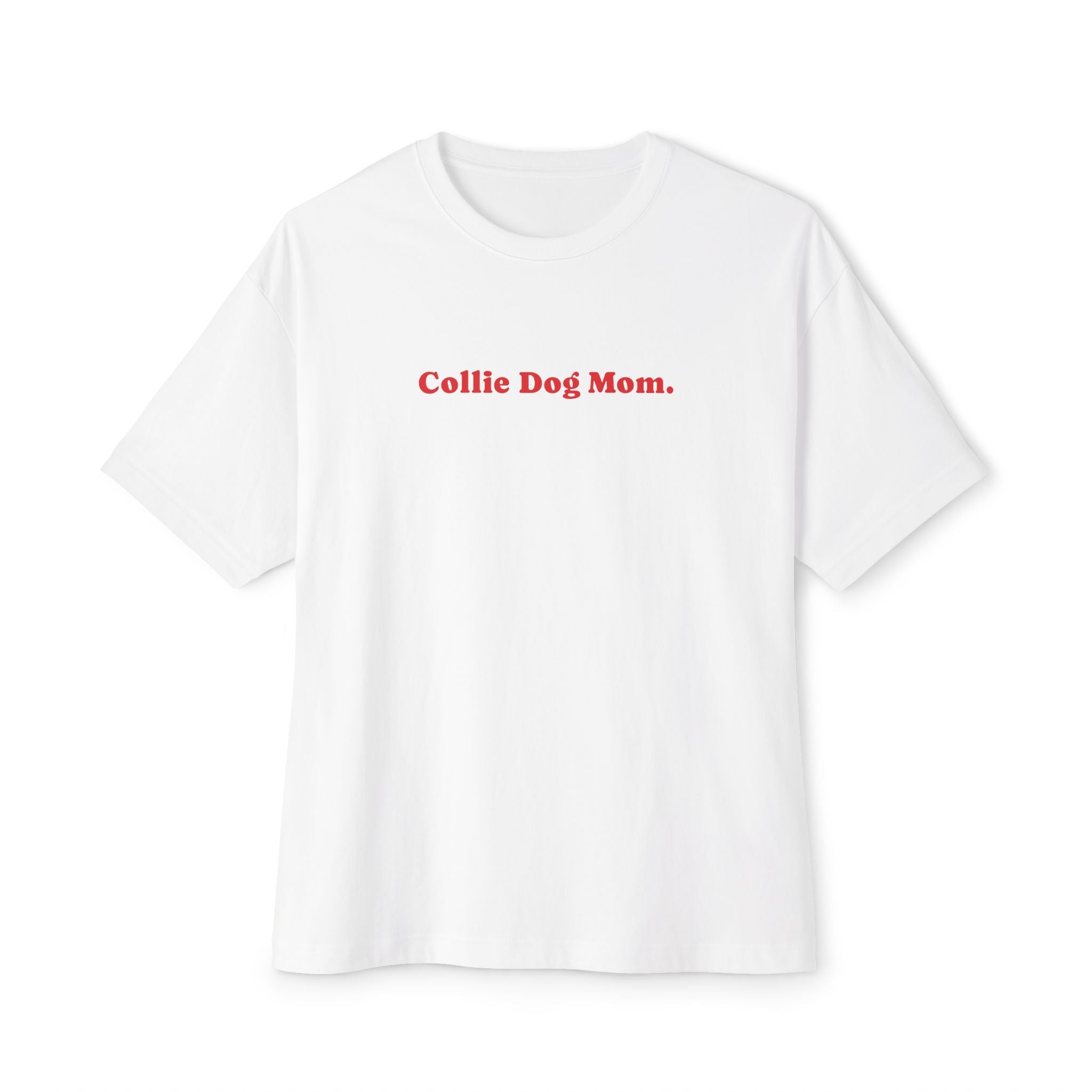 Oversized Tee Collie Dog Mom Shirt