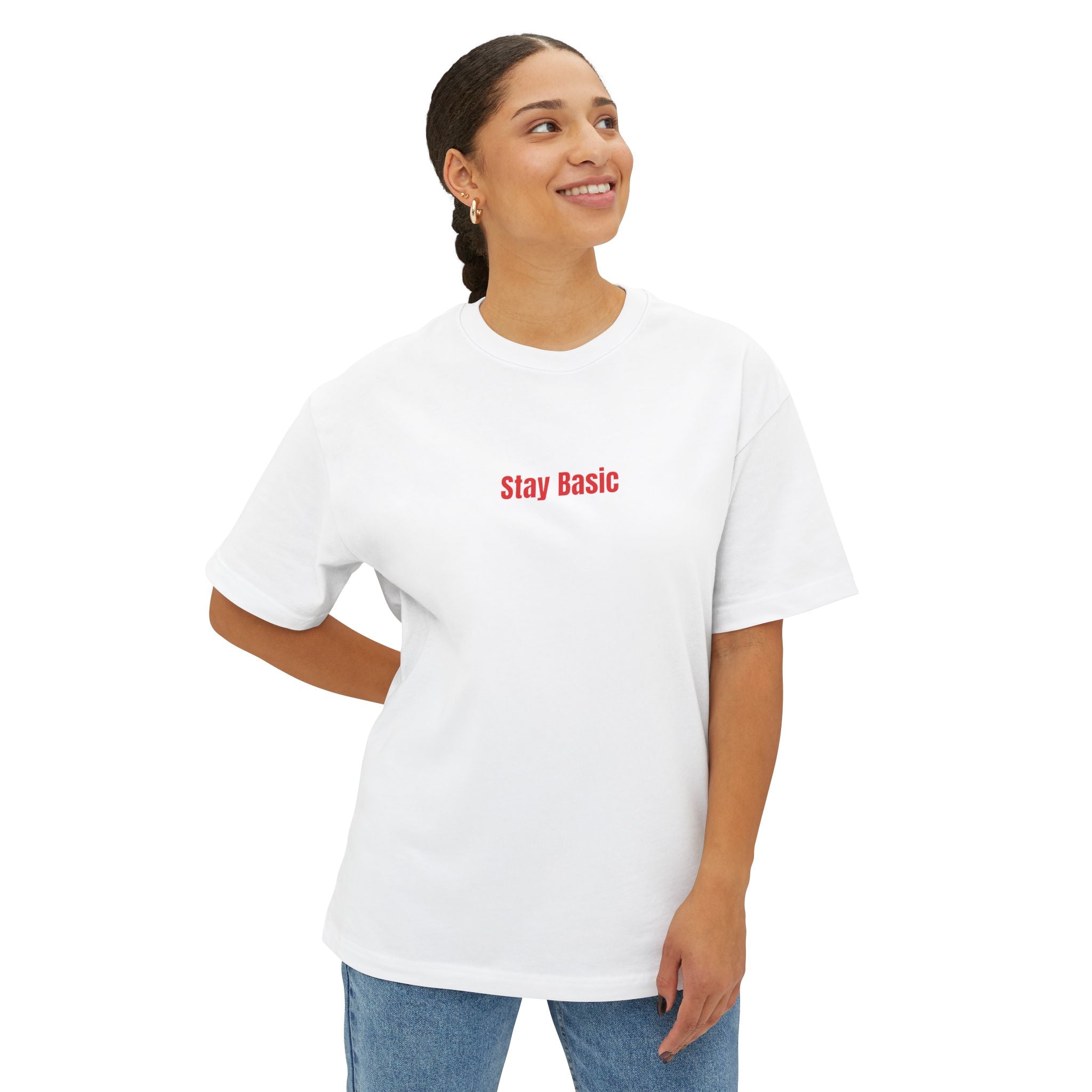 Boxy Tee Stay Basic Shirt - Unisex Oversized T-Shirt for Casual Comfort